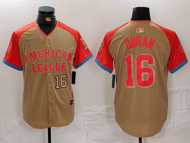 Men Boston Red Sox 16 Duran Orange All star 2024 Nike MLB Jersey style 5